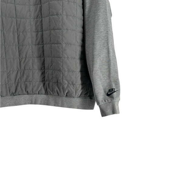 Nike Tech Pack Quilted Crewneck Sweatshirt in grey athletic academic sz M - Picture 6 of 9